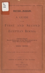 Cover of A guide to the first and second Egyptian rooms