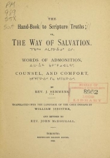 Cover of The hand-book to Scripture truths; or, The way of salvation