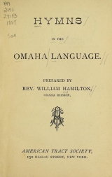 Cover of Hymns in the Omaha language