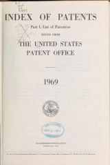 Cover of Index of patents issued from the United States Patent Office