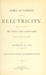 Cover of Index of patents relating to electricity