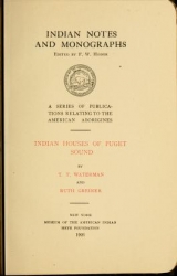 Cover of Indian houses of Puget Sound 