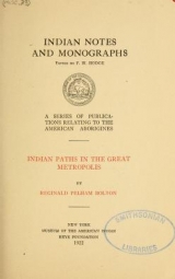 Cover of Indian paths in the great metropolis
