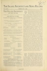 Cover of The Inland architect and news record v. 17 Feb-July 1891