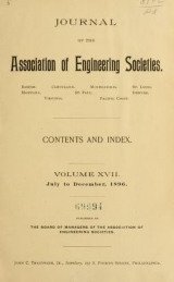 Cover of Journal of the Association of Engineering Societies