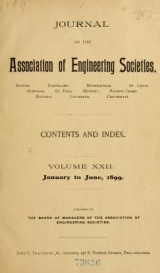 Cover of Journal of the Association of Engineering Societies