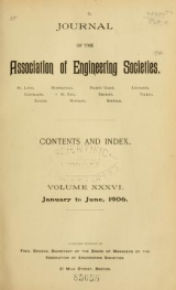 Cover of Journal of the Association of Engineering Societies