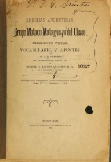 Cover of Lenguas argentinas grupo mataco-mataguayo del chaco