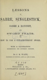 Cover of Lessons in sabre, singlestick, sabre & bayonet, and sword feats