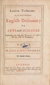 Cover of Lexicon technicum, or, An universal English dictionary of arts and sciences v. 1