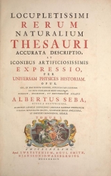 Cover of Locupletissimi rerum naturalium thesauri accurata descriptio, et iconibus artificiosissimis expressio, per universam physices historiam t. 1