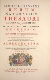 Cover of Locupletissimi rerum naturalium thesauri accurata descriptio, et iconibus artificiosissimis expressio, per universam physices historiam t. 2