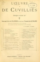 Cover of L'Œuvre de De Cuvilliès