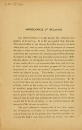 Cover of Maintenance of railways