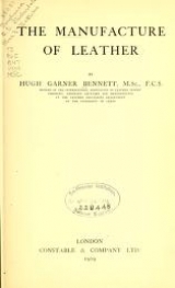 Cover of The manufacture of leather