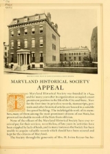 Cover of Maryland Historical Society, 1844-1921