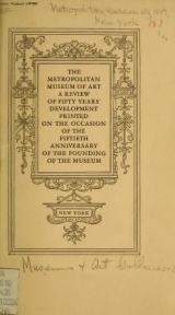 Cover of The Metropolitan museum of art