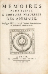 Cover of Mémoires pour servir à l'histoire naturelle des animaux