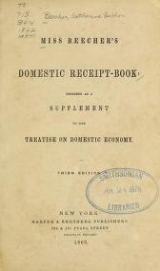 Cover of Miss Beecher's domestic receipt book