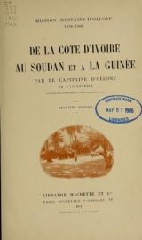 Cover of Mission Hostains-d'Ollone, 1898-1900