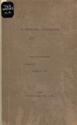 Cover of Mr. Whistler's lithographs