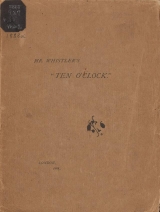 Cover of Mr. Whistler's "Ten o'clock."