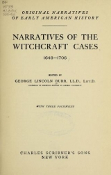 Cover of Narratives of the witchcraft cases, 1648-1706