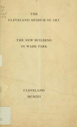 Cover of The new building in Wade park