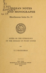 Cover of Notes on the ethnology of the Indians of Puget Sound.