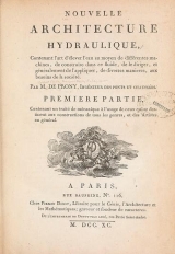 Cover of Nouvelle architecture hydraulique ptie. 1