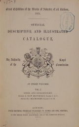Cover of Official descriptive and illustrated catalogue