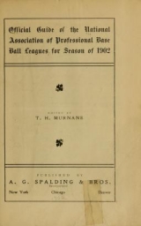 Cover of Official guide of the National association of professional base ball leagues for