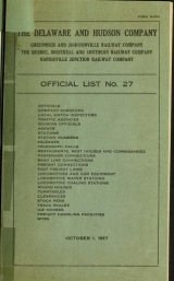 Cover of Official list no. 27