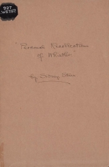 Cover of Personal Recollections of Whistler