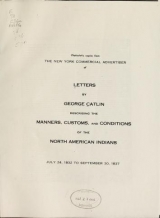 Cover of Photostatic copies from the New York commercial advertiser of letters by George Catlin describing the manners, customs, and conditions of the North American Indians