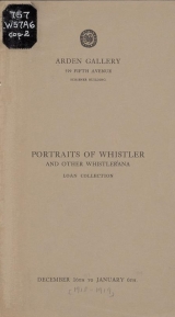 Cover of Portraits of Whistler and other Whistlerana