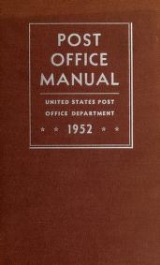 Cover of Post office manual.