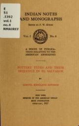 Cover of Pottery types and their sequence in El Salvador