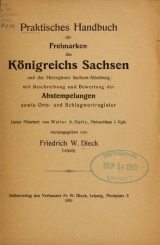 Cover of Praktisches Handbuch der Freimarken des königreichs Sachsen und des Herzogtums Sachsen-Altenburg