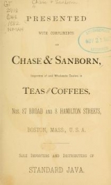 Cover of Presented with compliments of Chase & Sanborn