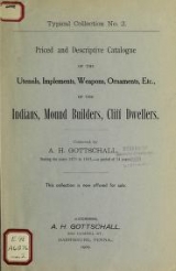 Cover of Priced and descriptive catalogue of the utensils, implements, weapons, ornaments, etc., of the Indians, mound builders, cliff dwellers no. 2