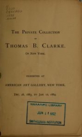 Cover of The private collection of Thomas B. Clarke of New York