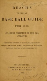 Cover of The Reach official American League base ball guide