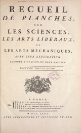 Cover of Recueil de planches, sur les sciences, les arts libéraux, et les arts méchaniques