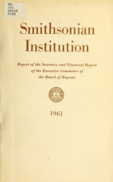 Cover of Report of the Secretary of the Smithsonian Institution and financial report of the Executive Committee of the Board of Regents for the year ending June 30