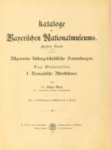 Cover of Romanische Alterthümer des bayerischen Nationalmuseums