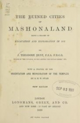Cover of The ruined cities of Mashonaland
