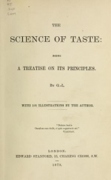 Cover of The science of taste