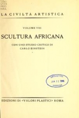 Cover of Scultura africana con uno studio critico