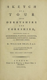 Cover of Sketch of a tour into Derbyshire and Yorkshire